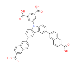 5-(3,6-bis(6-carboxynaphthalen-2-yl)-9H-carbazol-9-yl)isophthalic acid